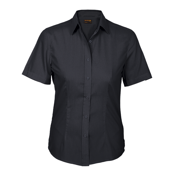 Ladies Basic Poly Cotton Blouse Short Sleeve - Shirts-Corporate