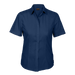 Ladies Basic Poly Cotton Blouse Short Sleeve Navy / SML / Regular - Shirts-Corporate