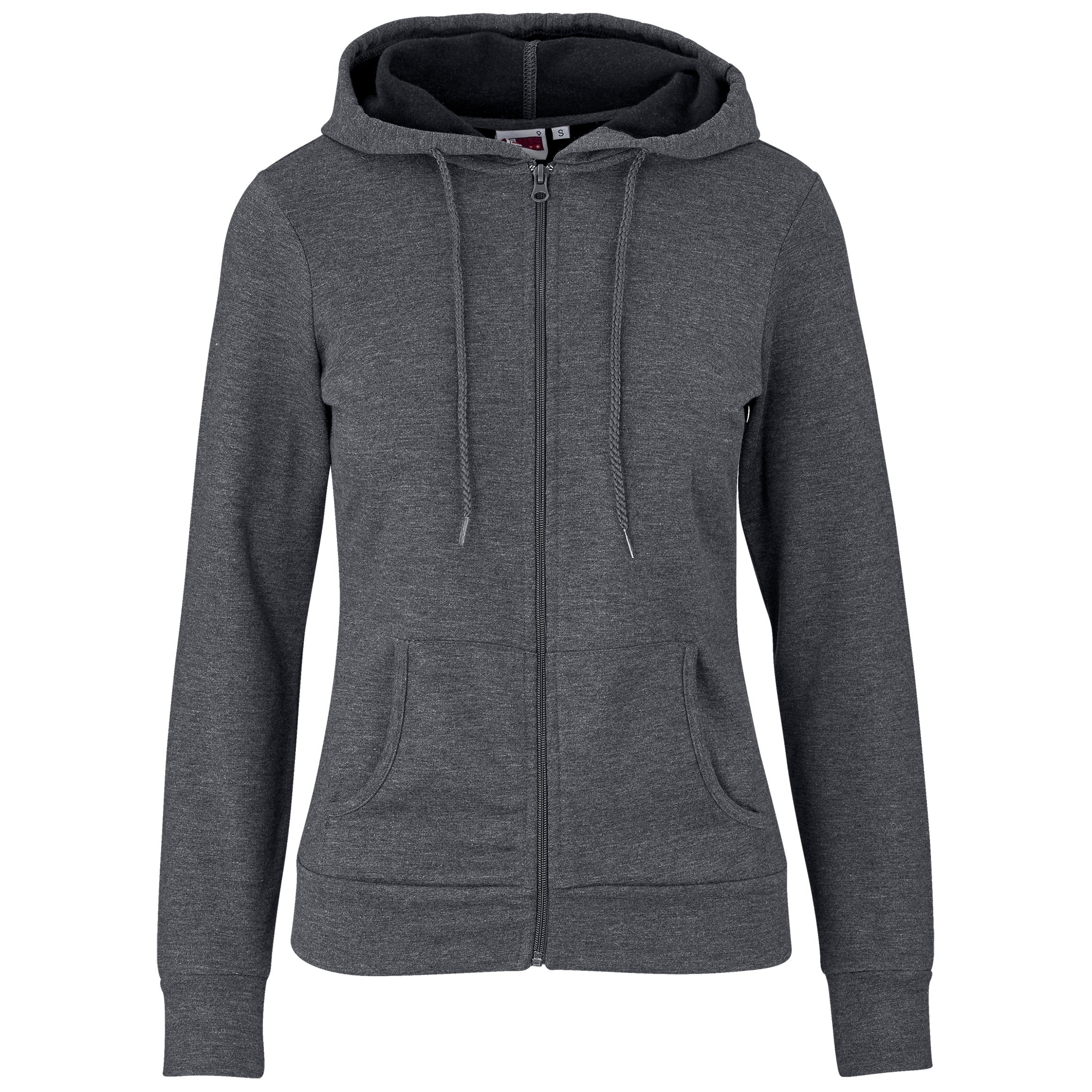 Ladies Bravo Hooded Sweater-L-Charcoal-C
