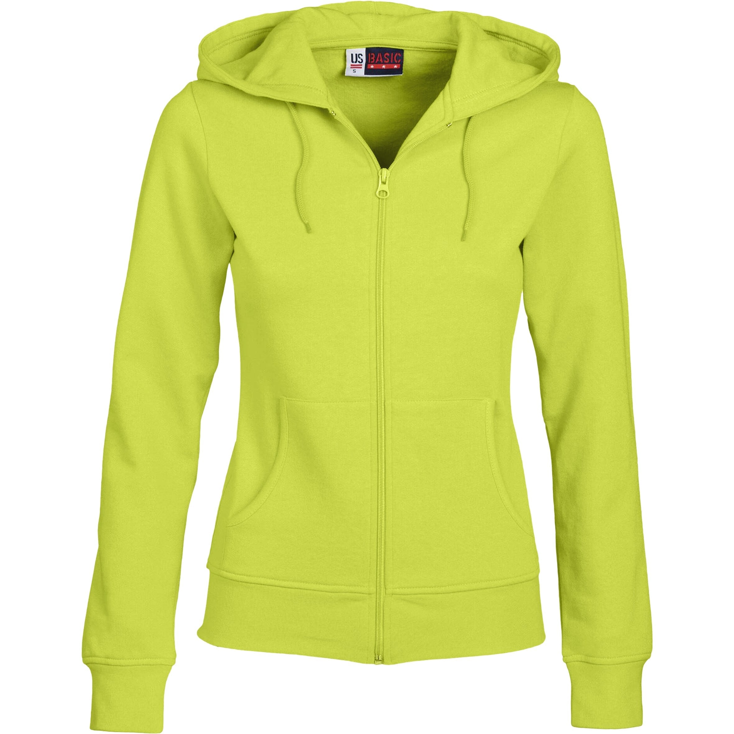 Ladies Bravo Hooded Sweater-L-Lime-L