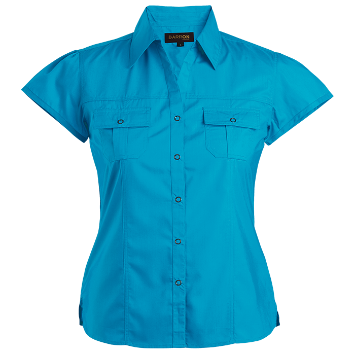 Ladies City Blouse Surf Blue / SML / Regular - Shirts-Corporate