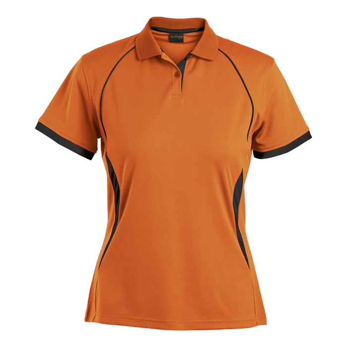 Ladies Derby Golfer Orange/Black / SML / Regular - Golf Shirts