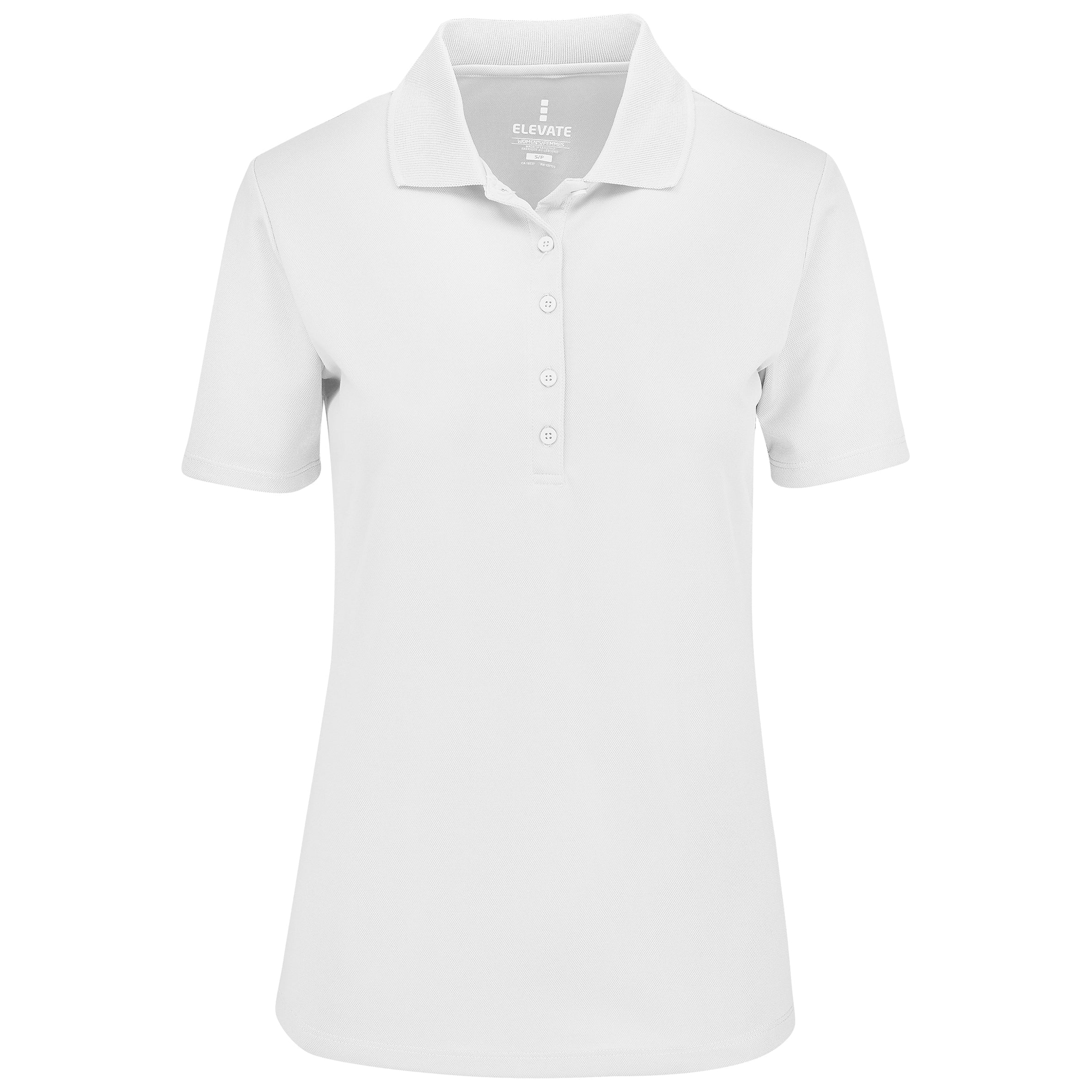 Ladies Edge Golf Shirt-L-White-W