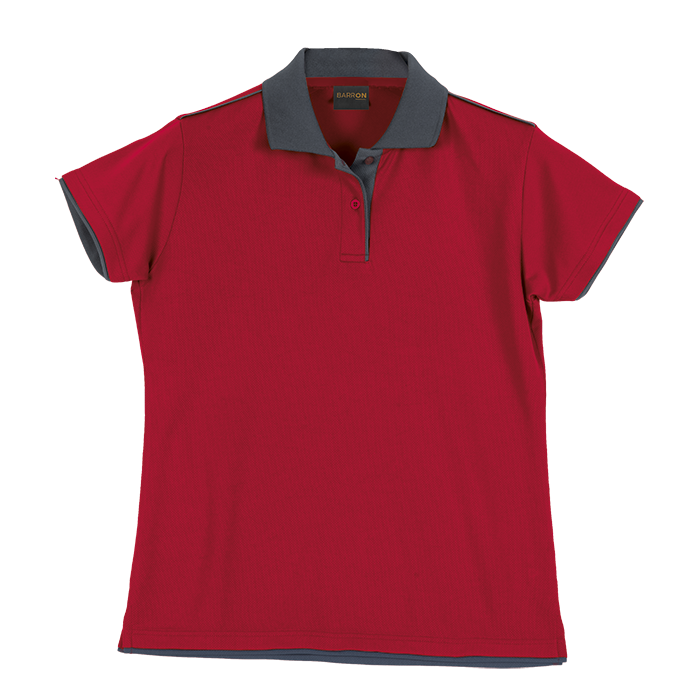 Ladies Leisure Golfer Red/Charcoal / MED / Last Buy - Golf Shirts