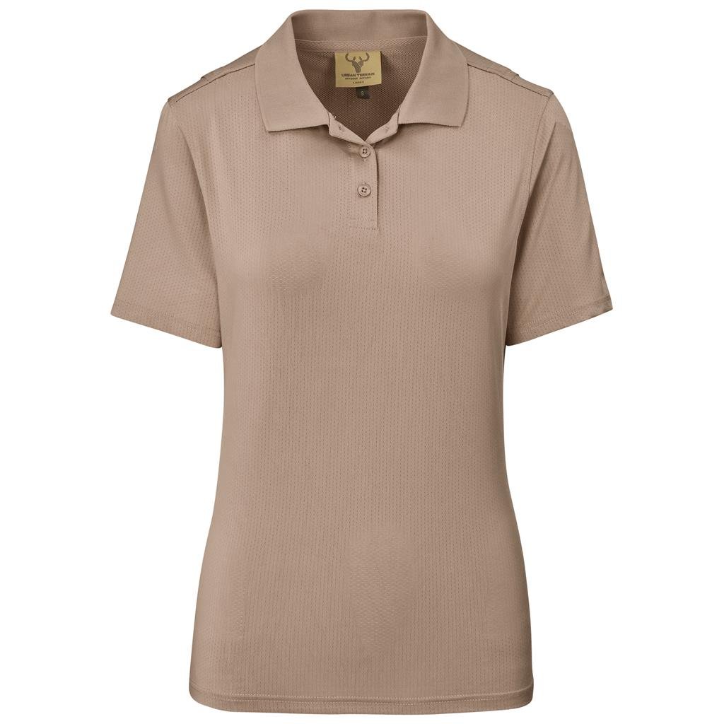 Ladies Letaba Golf Shirt S / STONE - Shirts,New Clothing 2025,Golf Shirts