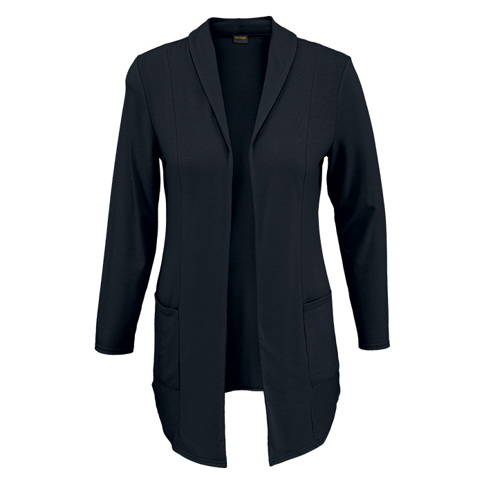 Ladies Long Jersey Jacket Black / XL / Last Buy - Knitwear