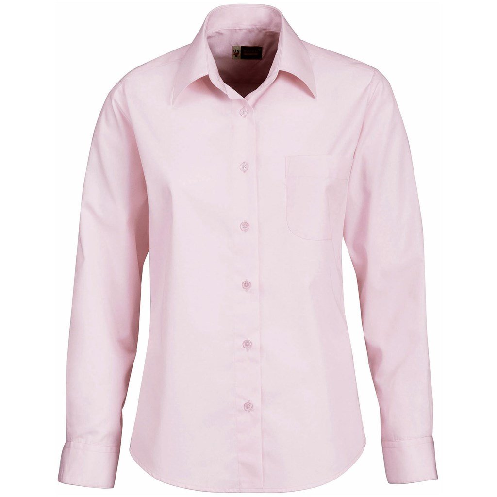 Ladies Long Sleeve Washington Shirt - Pink 3XL / PINK - Lounge Shirts,Lounge Shirts