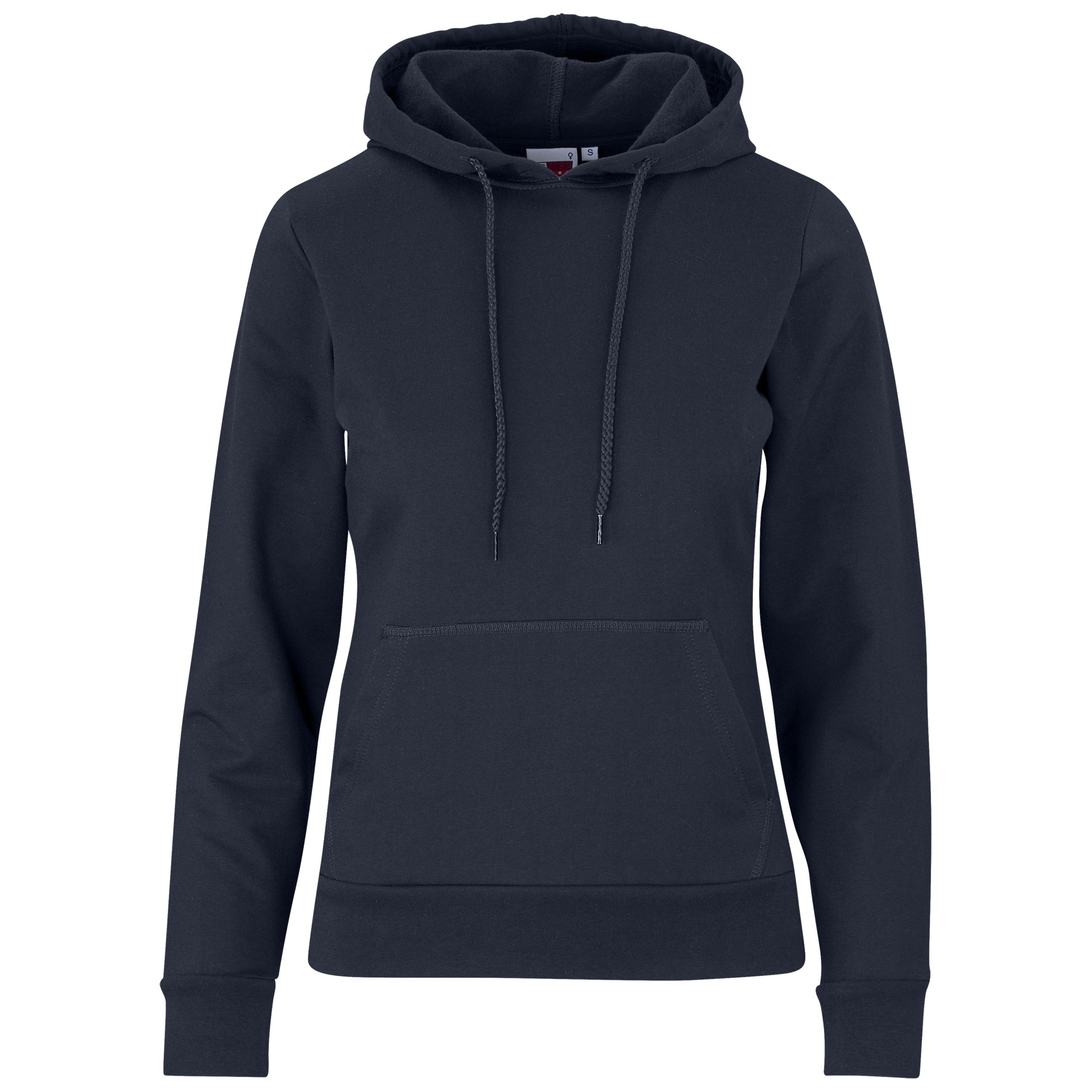 Ladies Omega Hooded Sweater-L-Navy-N
