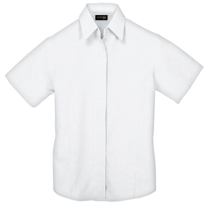 Ladies Oxford Blouse Short Sleeve White / SML / Regular - Shirts-Corporate