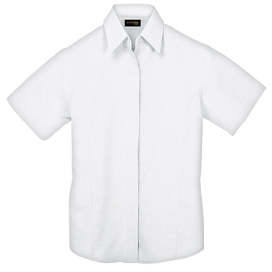 Ladies Oxford Blouse Short Sleeve  White / SML / 