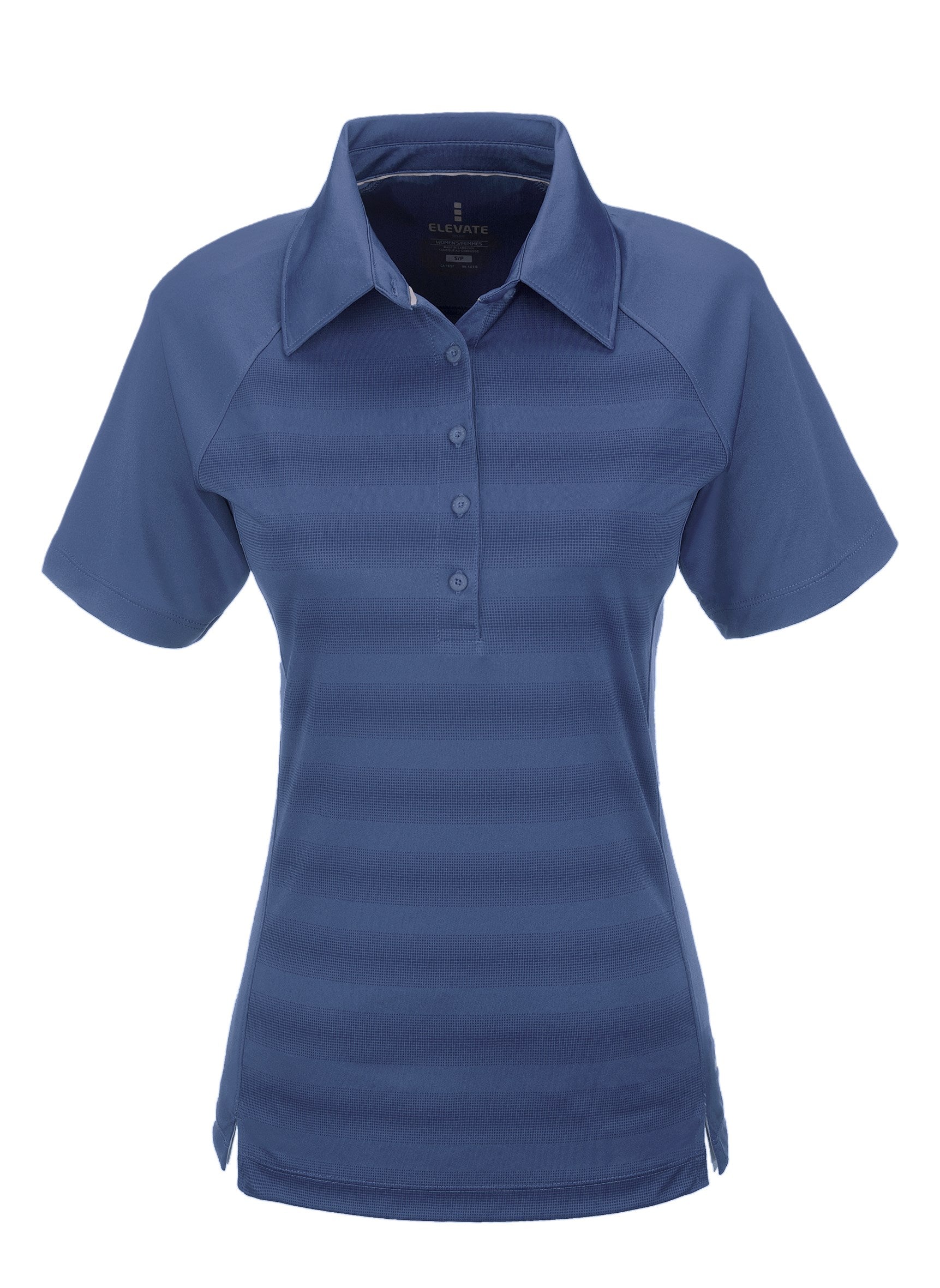 Ladies Shimmer Golf Shirt - Orange L / Blue / BU