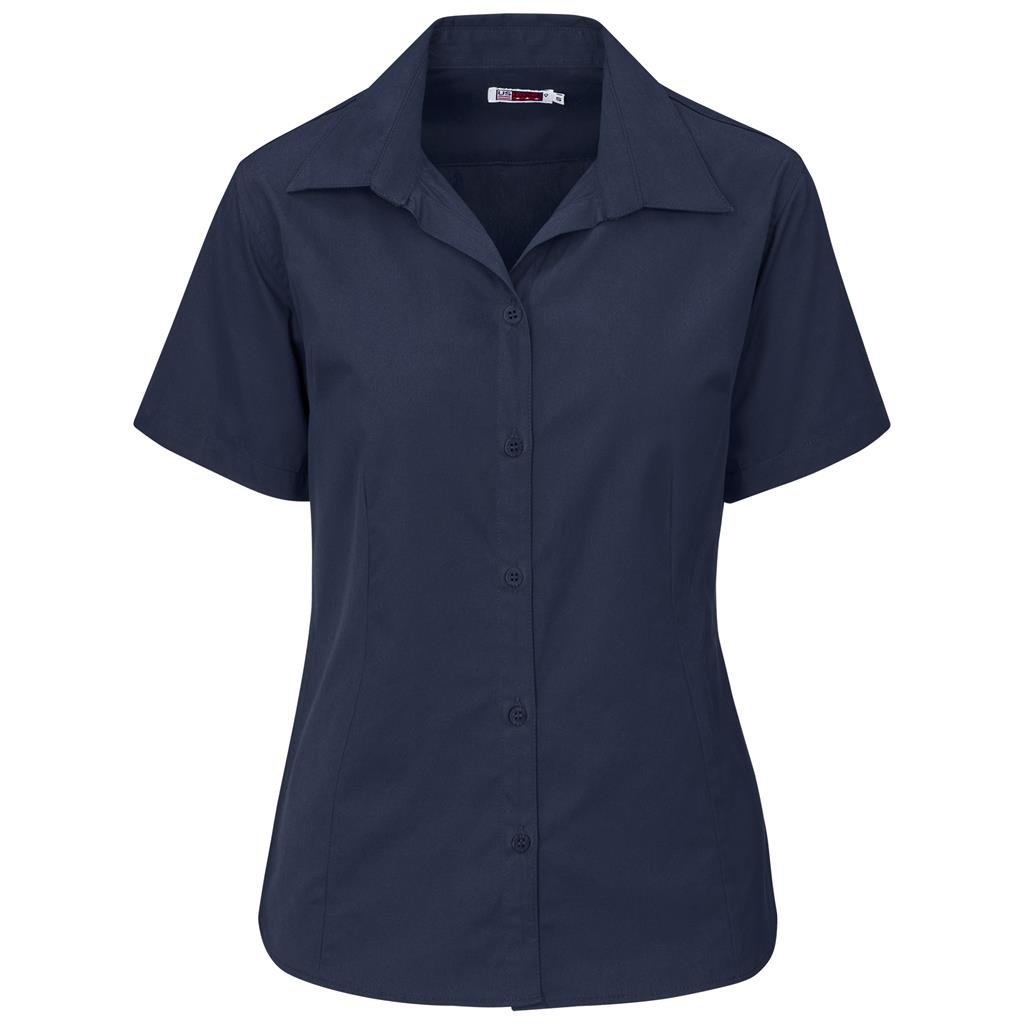 Ladies Short Sleeve Cotton Twill Moderna Shirt S / NAVY - Lounge Shirts,New Clothing 2025