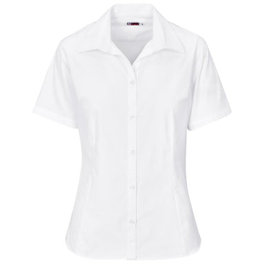 Ladies Short Sleeve Cotton Twill Moderna Shirt S / WHITE - Lounge Shirts,New Clothing 2025