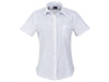 Ladies Short Sleeve Huntington Shirt - White Black Only-