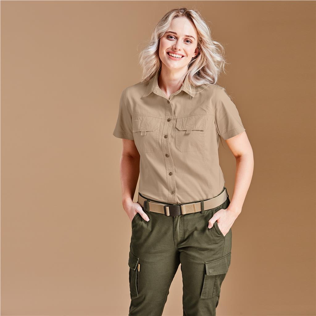 Ladies Short Sleeve Mawenzi Twill Shirt - New Clothing 2025,Shirts,Utility Shirts