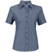 Ladies Short Sleeve Oxford Shirt - Light Blue