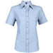 Ladies Short Sleeve Oxford Shirt - Light Blue