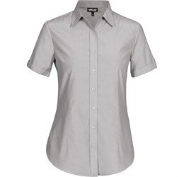 Ladies Short Sleeve Portsmouth Shirt - Red Only-L-Grey-GY