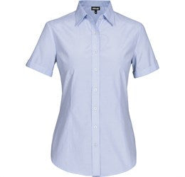 Ladies Short Sleeve Portsmouth Shirt - Red Only-L-Light Blue-LB