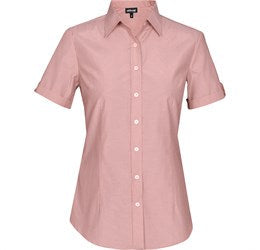 Ladies Short Sleeve Portsmouth Shirt - Red Only-L-Red-R