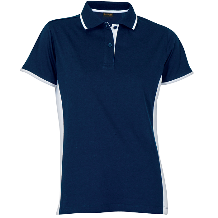 Ladies Two-Tone Golfer Navy/White / LAR / Last Buy - Golf Shirts