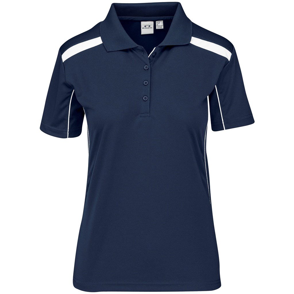 Ladies United Golf Shirt - White Navy