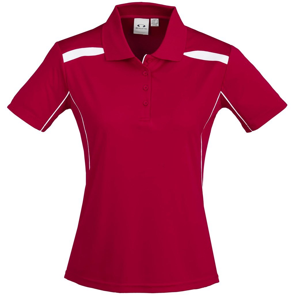 Ladies United Golf Shirt - White Navy
