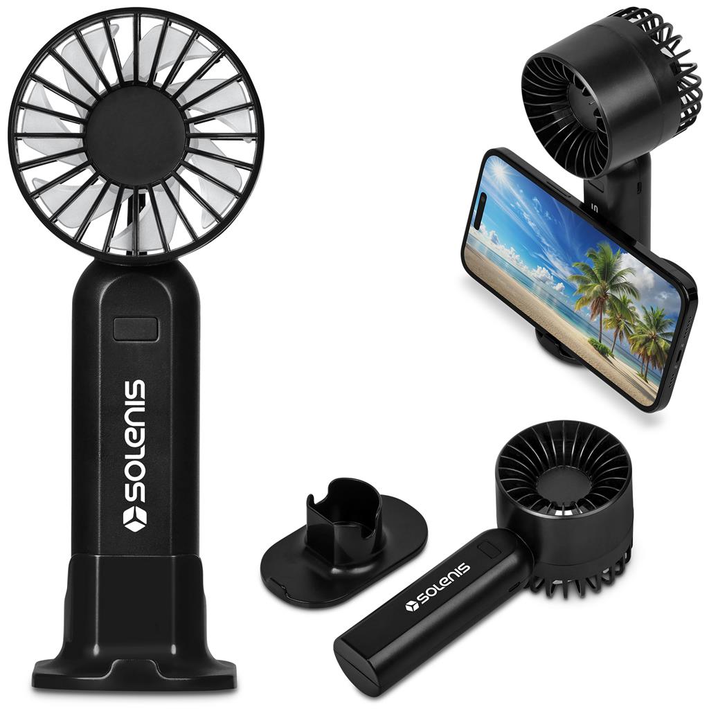 Laqueta Rechargeable Handheld Mini USB Fan BLACK - Desktop Mobile Accessories,Technology