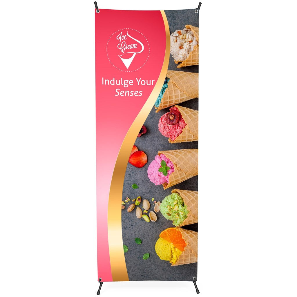 Layflat PVC X-Banner 60cm x 160cm - Banners Indoor Banner Range Bannerwalls Build an Event Kit Conference Retail Hospitality Education