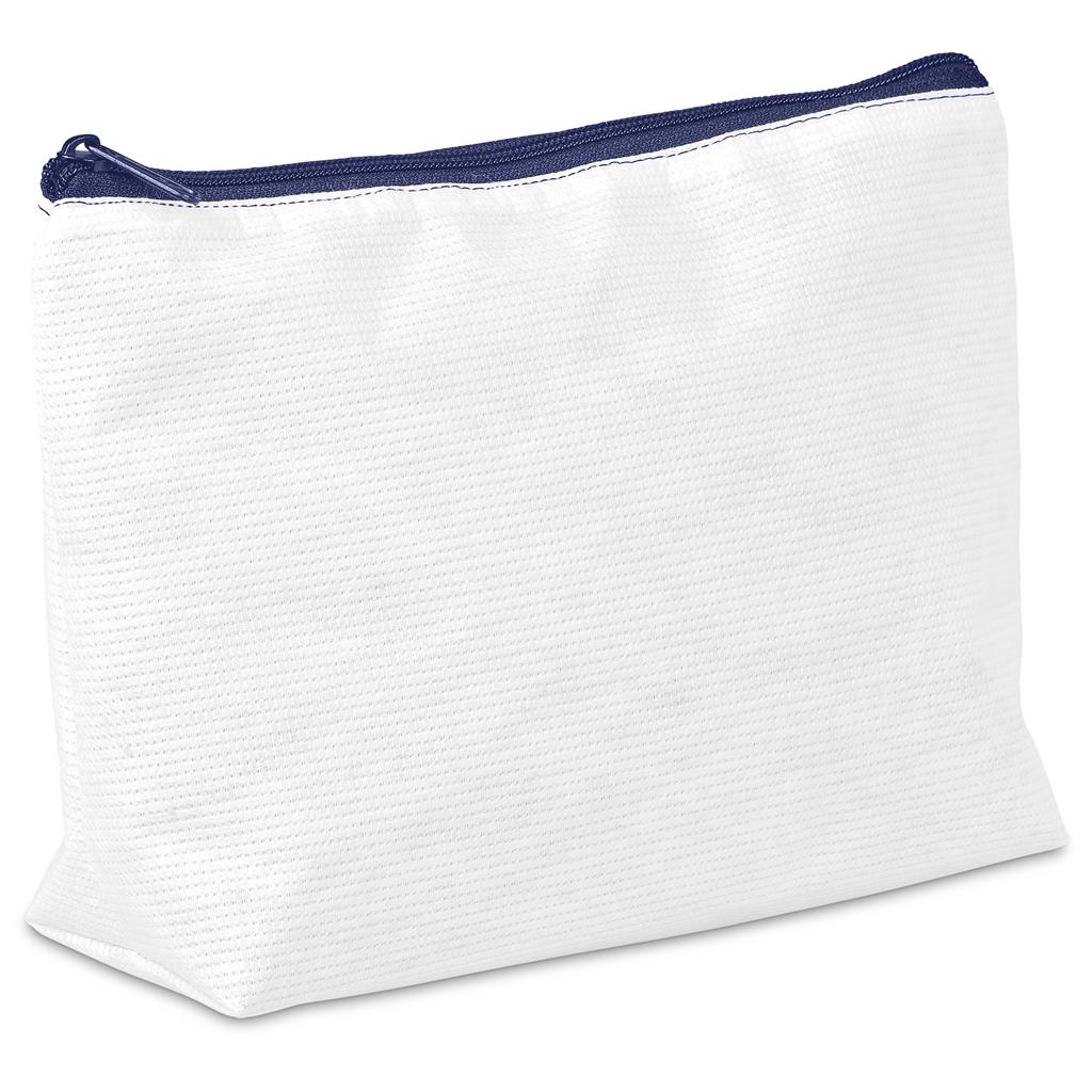 Custom Leanne Recycled PET Stitch-Bond Maxi Toiletry Bag NAVY - and Cosmetic Bags,Custom Bags