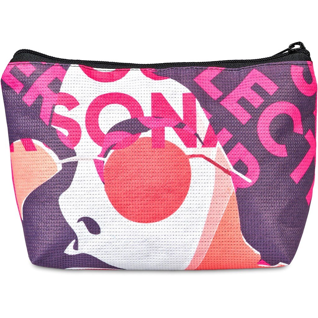 Custom Leanne Recycled PET Stitch-Bond Midi Toiletry Bag - and Cosmetic Bags,Custom Bags