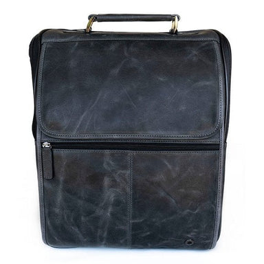 Leather 3 Way Laptop Backpack | Grey-Backpacks