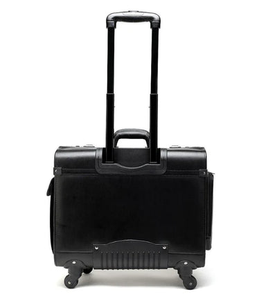 Leather Laptop Pilot Case with Wheels - Bags