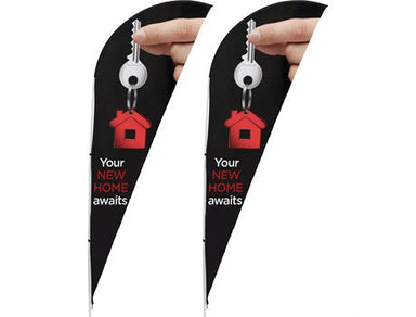 Legend 2m Sublimated Sharkfin Single-Sided Flying Banner (Set Of2)-Banners