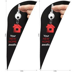 Legend 2m Sublimated Sharkfin Flying Banner Skin (Set Of 2)-Banners