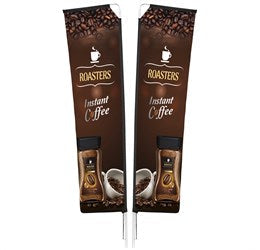 Legend 3M Sublimated Telescopic Double-Sided Flying Banner - 1 complete unit-Banners