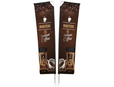 Legend 3M Sublimated Telescopic Double-Sided Flying Banner - 1 complete unit-Banners