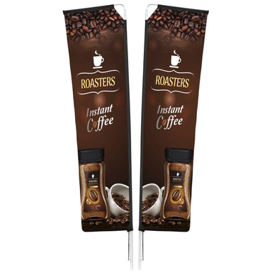 Legend 3M Sublimated Telescopic Double-Sided Flying Banner - 1 complete unit-Banners