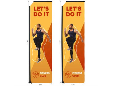 Legend 3m Sublimated Telescopic Flying Banner Skin (Set Of 2)-Banners