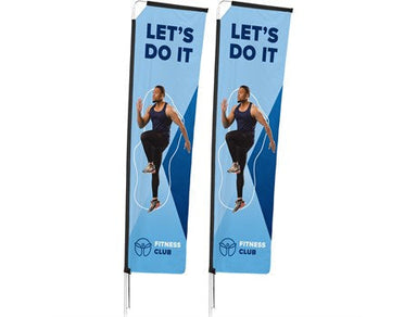 Legend 3m Sublimated Telescopic Single-Sided Flying Banner (Set Of 2)-Banners