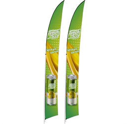 Legend 4m Sublimated Arcfin Single-Sided Flying Banner (Set Of 2)-Banners