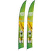 Legend 4m Sublimated Arcfin Single-Sided Flying Banner (Set Of 2)-Banners