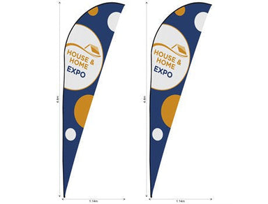 Legend 4m Sublimated Sharkfin Flying Banner Skin (Set Of 2)-Banners