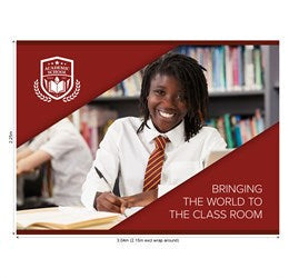 Legend Curved Banner Wall Skin with Wings 3.20 x 2.25m-