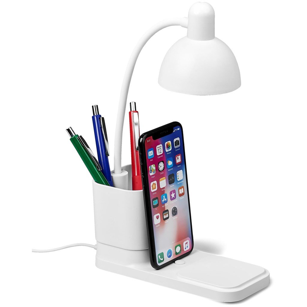Lexicon Desk Lamp Pen Caddy & Phone Stand Solid White / SW - Mobile Stands