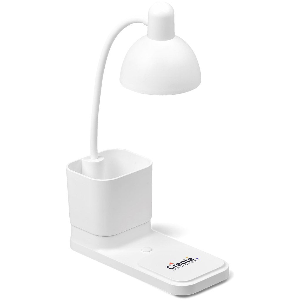 Lexicon Desk Lamp Pen Caddy & Phone Stand Solid White / SW - Mobile Stands