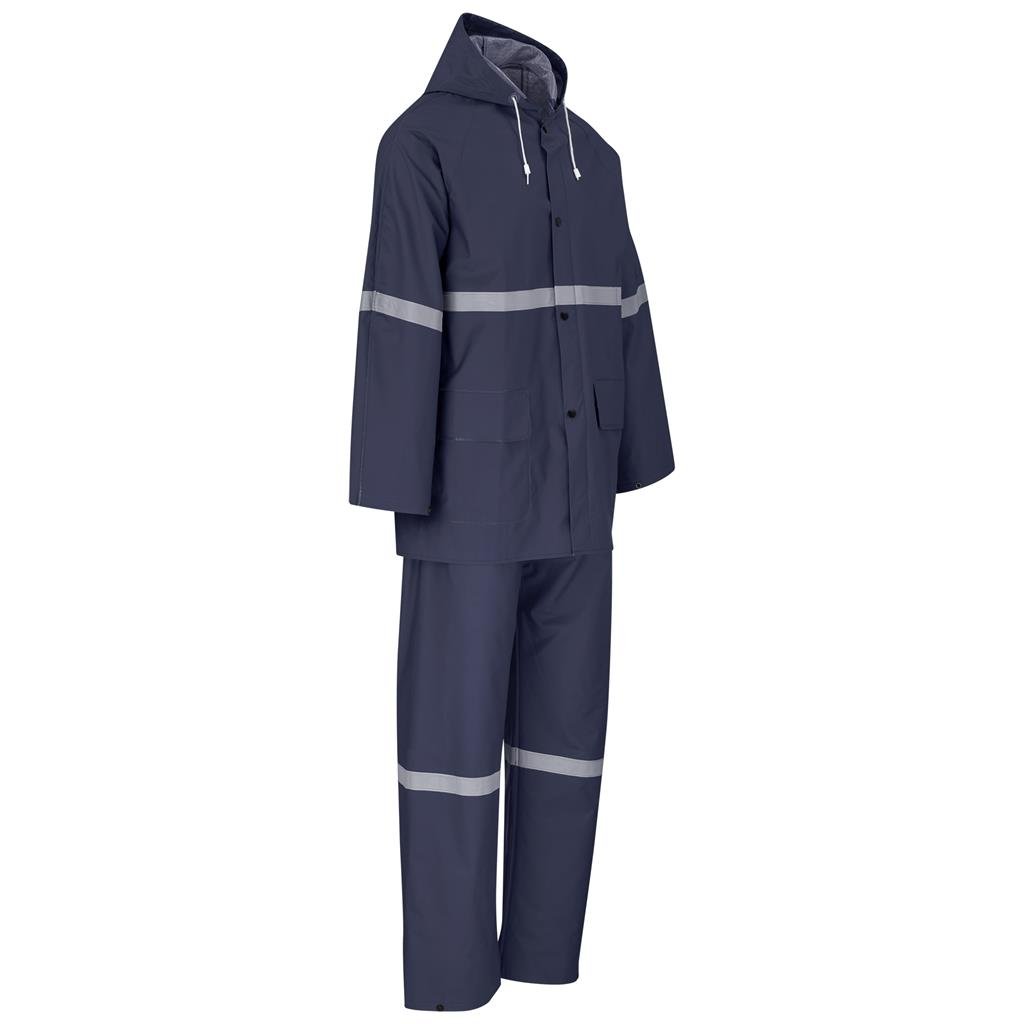 Light Duty Tornado Hi-Viz Reflective Rubberised Rainsuit - Navy - Rainwear
