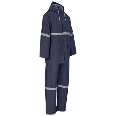 Light Duty Tornado Hi-Viz Reflective Rubberised Rainsuit - Navy - Rainwear