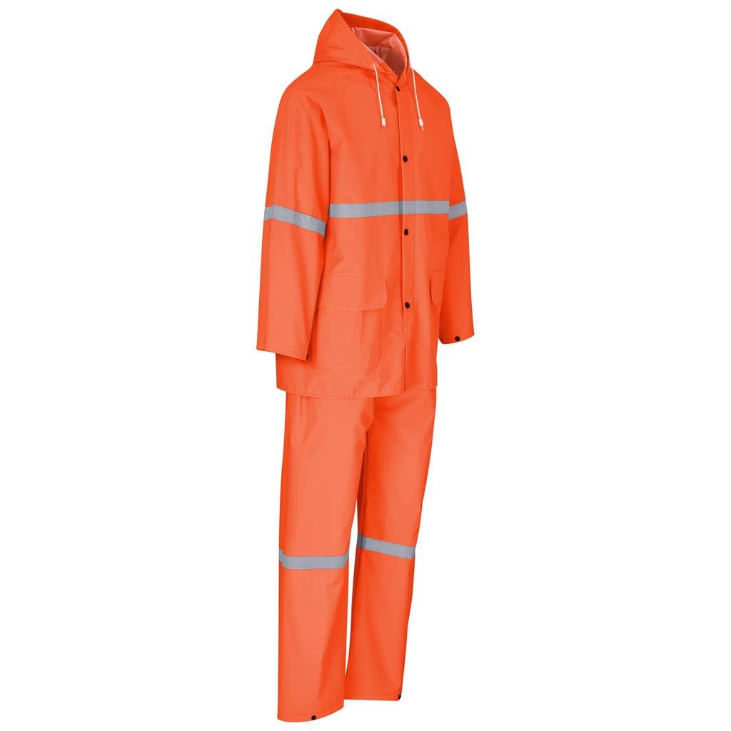 Light Duty Tornado Hi-Viz Reflective Rubberised Rainsuit - Orange - Rainwear