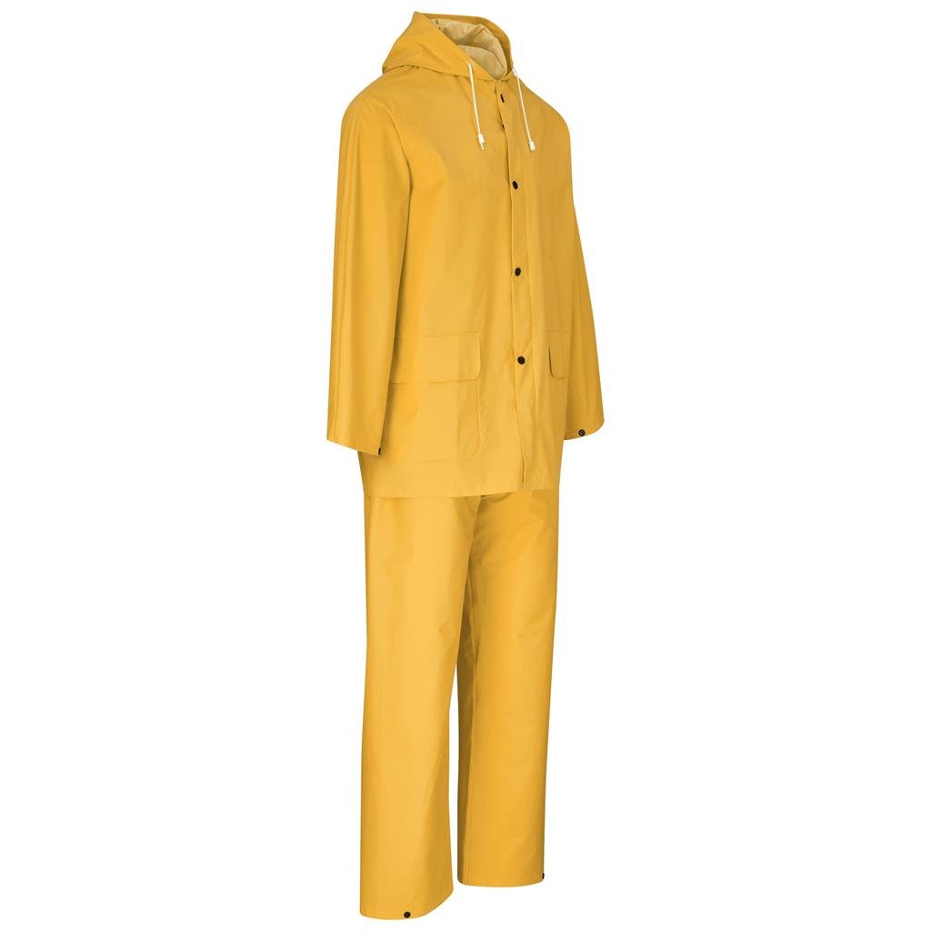 Light Hurricane Rubberised Polyester/PVC Rainsuit - Yellow - Rainwear